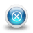 glossy 3d blue delete icon