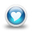 glossy 3d blue heart icon