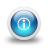 glossy 3d blue i icon