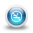 glossy 3d blue non smoking icon