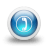glossy 3d blue phone icon