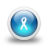 glossy 3d blue ribbon icon