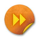 Orange sticker badges 056 Icon 128x128px