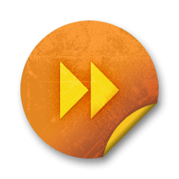 Orange sticker badges 056 Icon
