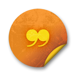 Orange sticker badges 091 Icon