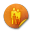 Orange sticker badges 086 Icon 32x32px
