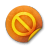 orange sticker badges 080 icon