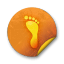 Orange sticker badges 071 Icon 64x64px