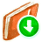 Red Download icon