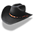 Hat cowboy black icon