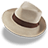 Hat linen trilby icon