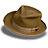 Hat suede fedora icon