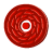 disc red cane icon