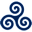 Blue Triskele Icon 32x32px