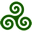 Green Triskele Icon 32x32px