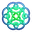 Bluegreen circleknot Icon 32x32px