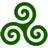 Green Triskele Icon 48x48px