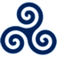 Blue Triskele Icon 64x64px