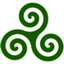 Green Triskele Icon 64x64px
