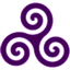 Purple Triskele Icon 64x64px