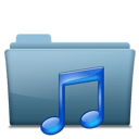 Folder Music Icon 128x128px