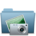 Folder Pictures Icon 128x128px