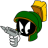 Marvin Martian Angry with gun icon