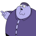 Peter Griffin Blueberry zoomed Icon 128x128px