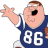 Peter Griffin Football zoomed icon