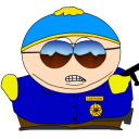 Cartman Cop zoomed Icon 128x128px