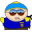 Cartman Cop zoomed Icon 32x32px