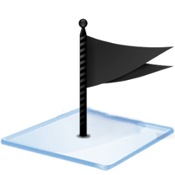 Windows 7 flag black Icon