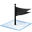Windows 7 flag black Icon 32x32px