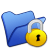 folder blue locked icon