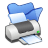 folder blue printer icon