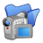 folder blue videos icon