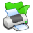 folder green printer icon