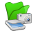 folder green scanners cameras icon