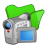 folder green videos icon