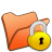 folder orange locked icon