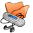 folder orange mymusic icon