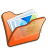 folder orange mypictures icon
