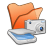 folder orange scanners cameras icon