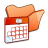 folder orange scheduled tasks icon