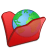 folder red internet icon