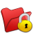 folder red locked icon