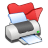 folder red printer icon