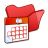 folder red scheduled tasks icon