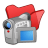 folder red videos icon