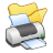 folder yellow printer icon